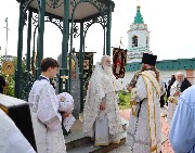 Молебен у часовни в честь разрушенного храма "Вознесения Господня"