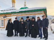 Наместник архимандрит Василий (Паскье), Заместитель министра внутренних дел РФ И.Н. Зубов, министр внутренних дел по Чувашии С.Д. Неяскин.