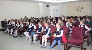 Учащиеся младших классов на Презентации книги «Святой Спиридон Тримифунтский»