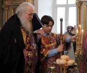 Лития на вечерни. Освящение хлебов.