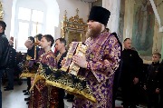 Евангелие прочитал иеродиакон Сергий (Дмитриев)