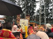 Отец Василий в Александро-Невском монастыре на празднике Иверской иконы Божией Матери