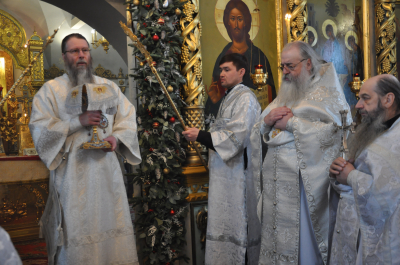 Праздник Обрезания Господня и память свт. Василия Великого в Свято-Троицком мужском монастыре г. Чебоксары.