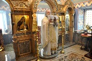 Богослужение в домовом храме мужской обители.