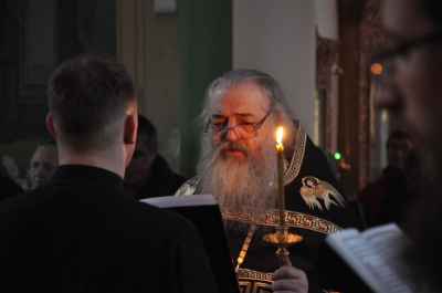 Чин Пассии в Свято-Троицком мужском монастыре города Чебоксары.