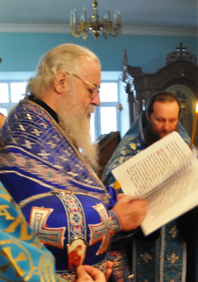 В пятницу 5-й седмицы Великого Поста братия Свято-Троицкого мужского монастыря г. Чебоксары совершили утреню с чтением Акафиста Пресвятой Богородице.