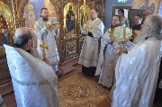 Божественная литургия в новоосвященном храме.