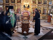 Лития на вечерни. Освящение хлебов.