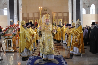 В день памяти святого священномученика Харалампия архимандрит Василий в Тихвинском Богородицком женском монастыре г. Цивильск.