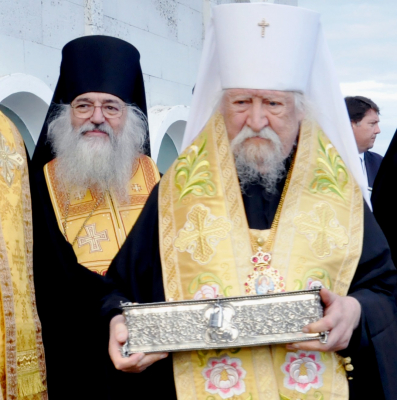 Ковчег с десницей святителя Спиридона, епископа Тримифунтского, чудотворца в Чувашии.