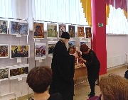 Отец наместник подарил школьникам икону прп. Иринарха