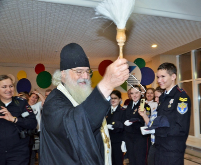 Наместник Свято-Троицкого мужского монастыря г. Чебоксары архимандрит Василий (Паскье) принял участие в церемонии принятия Клятвы слушателями Детской полицейской академии